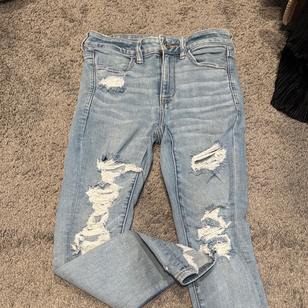 Distressed Light Blue Women's Jeans